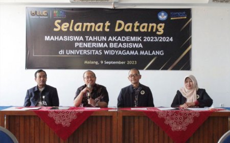 Penandatanganan Pakta Integritas Penerima Beasiswa di UWG Malang untuk Tahun Akademik 2023/2024