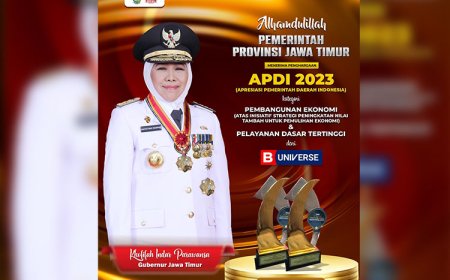 Jatim Raih Penghargaan APDI 2023 untuk Pemulihan Ekonomi dan Pelayanan Dasar