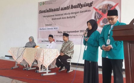 Mahasiswa PPLK Fakultas Agama Islam Unisma Malang Gelar Sosialisasi Anti Bullying di MTSN Kota Batu