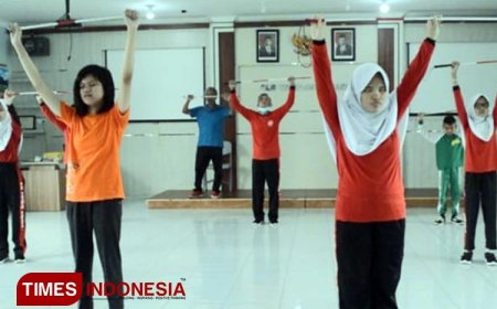 Jaga Kebugaran Tubuh Siswa, SLB ABC Lestari Kota Tasikmalaya Kenalkan Senam Tongkat Merah Putih