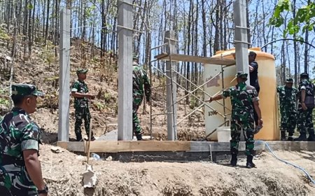 Atasi Kekeringan, Kodam V/Brawijaya dan Pemprov Jatim Bangun Sumur Bor di Ponorogo