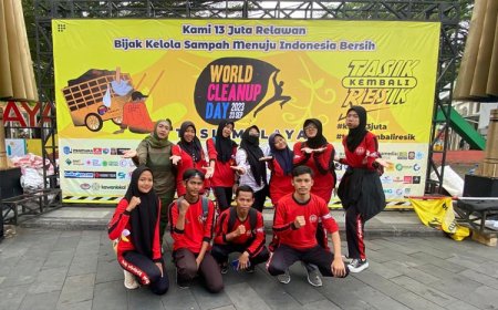 Belajar Peduli Lingkungan, Siswa SLB Yayasan Bahagia Kota Tasikmalaya Ikut Hari Bersih-bersih Sedunia