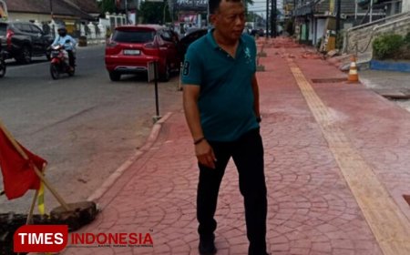Bupati Ponorogo Cek Pembangunan Pedestarian Jalan Gajahmada