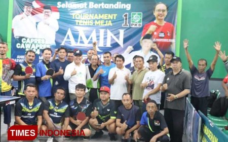 DPC PKB Kabupaten Malang Sosialisasikan AMIN Melalui Turnamen Tenis Meja
