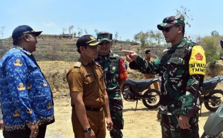 Dandim Dampingi Tim Wasev Mabesad Tinjau Lokasi TMMD Ke&#45;118 Kodim 0811 Tuban