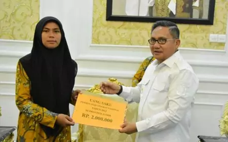 Wali Kota Gorontalo Berikan Uang Saku ke Peserta STQH