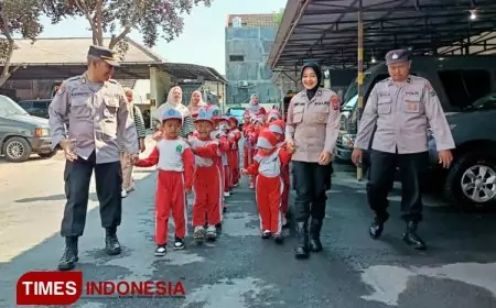 Siswa RA Baiturrahman 2 Islamic Center Banyuwangi Mendadak Bercita&#45;cita Jadi Polisi