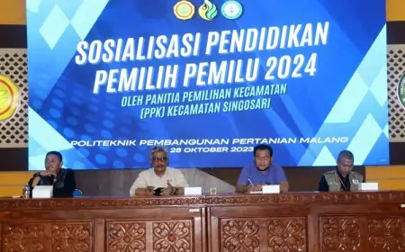 Sosialisasi Pemilu 2024 Bersama KPU, Bawaslu, dan Mahasiswa Polbangtan Malang