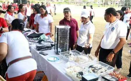 Jalan Sehat Semarak HUT Ke&#45;14 Ibukota Mangupura, Kabupaten Badung Libatkan UMKM