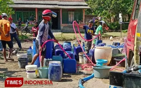 Relawan Ganjar&#45;Mahfud Salurkan Bantuan  Air Bersih di Wilayah Krisis Air