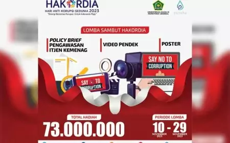 Sambut Hakordia, Itjen Kemenag Gelar Lomba Antikorupsi Berhadiah Puluhan Juta