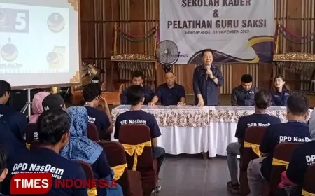 Panaskan Mesin Partai, NasDem Banyuwangi Gelar Pelatihan Guru Saksi