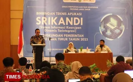 Bangun Sinergitas Layanan Arsip Berkualitas, Disperpusip Jatim Bimtek Aplikasi Srikandi