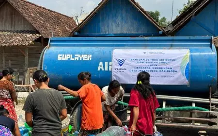Melalui Program KKN UNY di Desa Jepang Rejo, Veedam Group Bantu 100.000 liter Air Bersih