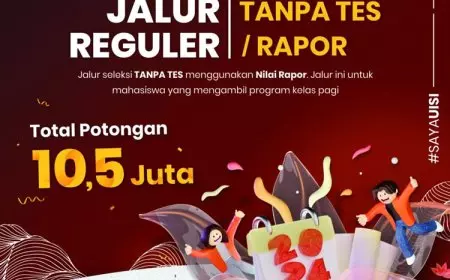 UISI Buka Jalur Seleksi TANPA TES Menggunakan Nilai Rapor