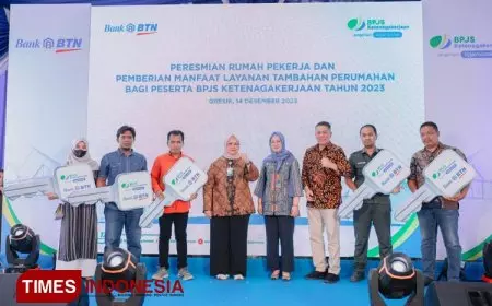 BPJS Ketenagakerjaan Resmikan Pembangunan Ratusan Hunian untuk Pekerja di Gresik