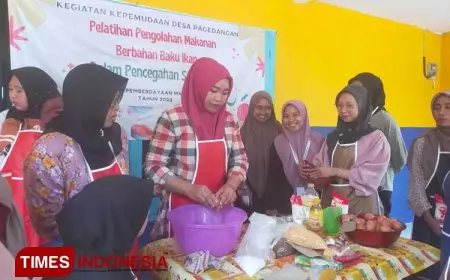 Karang Taruna bersama Mahasiswa KKM UIN Malang Gelar Pelatihan Pengolahan Makanan Berbahan Ikan