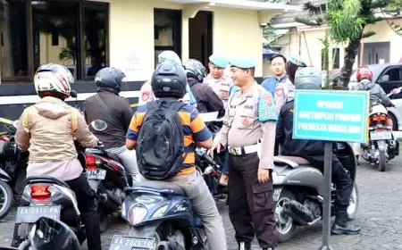 Gelar Operasi Gaktibplin, Propam Polresta Magelang Juga Razia Knalpot Brong