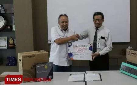 Silaturahmi Ikawiga dan Rektor UWG Malang: 10 Komputer CSR PLN Diserahkan