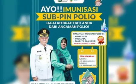 Antisipasi Polio, Layanan Imunisasi Sub PIN Polio Diperluas untuk Anak Usia 0-7 Tahun
