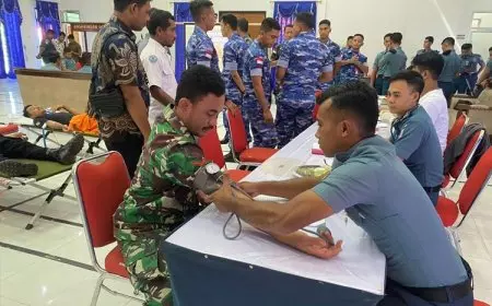 Donor Darah Warnai HUT Ke-78 Pomal, Danpuspomal: Wujud Kepedulian TNI AL pada Masyarakat