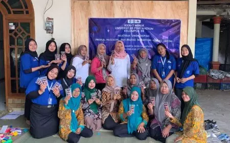 KKN&#45;T UNIPMA Madiun Latih Packaging Produk Marning "JAMASE" di Dadapan, Ponorogo