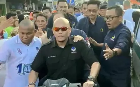 Kampanye di Deli Serdang, Surya Paloh Disambut Ribuan Massa