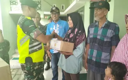 Semarakkan Bulan Bakti TNI&#45;Polri 2024, Kodim 0812 Lamongan Distribusikan Sembako