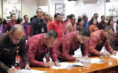 Teken Perjanjian Kinerja, Bupati Sanjaya Dorong Perangkat Daerah Ciptakan Inovasi Bermanfaat untuk Masyarakat