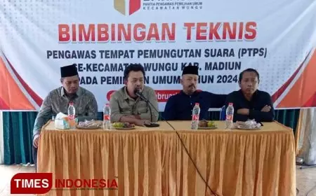 Bimtek PTPS se&#45;Kecamatan Wungu Asah Kemampuan Pengawasan Pemilu di Madiun