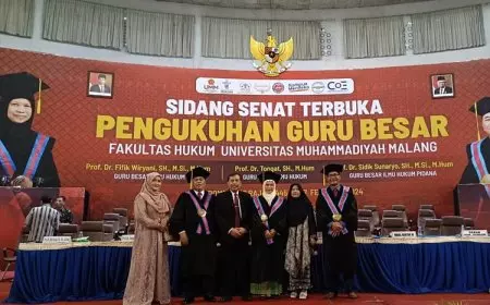 3 Gubes Baru Bidang Hukum UMM Dikukuhkan, Momentum Baru untuk Kontribusi Ilmiah dan Moralitas Bangsa