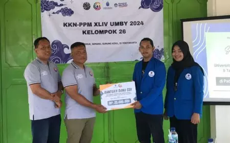Rektor UMBY Tinjau Mahasiswa KKN dan Berikan Bantuan