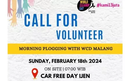 Hari Peduli Sampah Nasional, WCD Malang Raya Bakal Gelar Morning Plogging