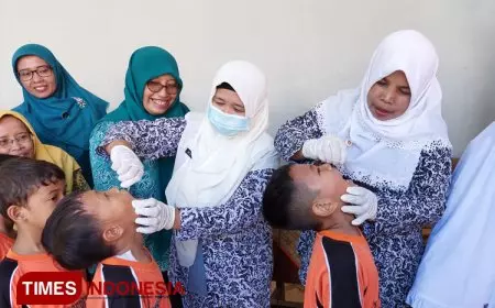 Tuntaskan Target Vaksinasi, Sweeping Sub PIN Polio di Banyuwangi Mulai Bergerak