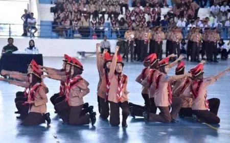 Gebyar Kebangsaan 2024 di Pacitan, Ratusan Siswa Ikuti Lomba Kreasi Baris Berbaris