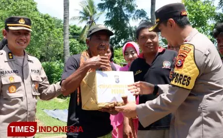 Polres Lombok Utara Salurkan Bantuan untuk Korban Bencana Alam di Bayan
