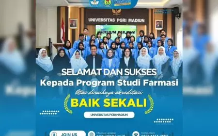 Top, Prodi Farmasi UNIPMA Madiun Raih Akreditasi Baik Sekali