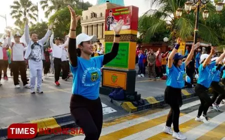 Giatkan Senam Bersama, Wali Kota Madiun: Warga Kota Madiun Harus Sehat dan Bahagia