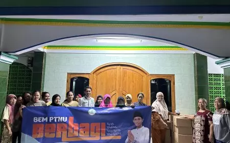 BEM PTNU Berbagi Sembako untuk Masyarakat Menyambut Bulan Puasa dengan Rasa Gembira