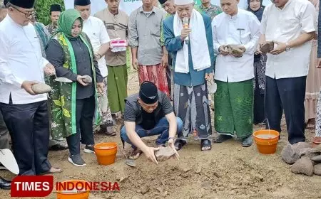 Bupati Ponorogo Letakkan Batu Pertama Pembangunan MTs dan MA Ponpes Hasanul Hidayah