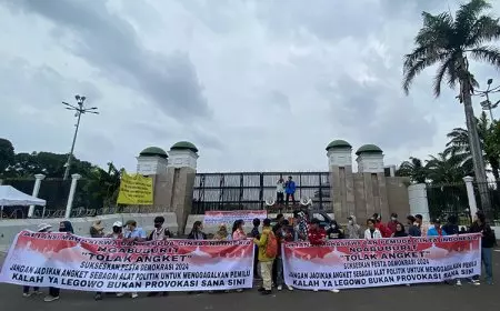 Aliansi Mahasiswa dan Pemuda Cinta Indonesia Gelar Aksi Unjuk Rasa Menolak Hak Angket