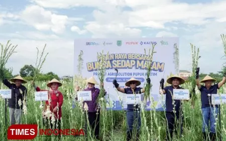 Tingkatkan Produktivitas Petani Hampir 17 Persen, Pupuk Kaltim Panen Raya Sedap Malam Perdana di Rembang