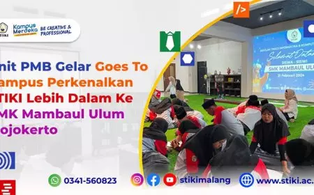 Unit PMB Gelar Goes To Campus Perkenalkan STIKI Malang ke SMK Mambaul Ulum Mojokerto
