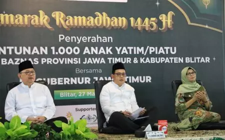 1000 Anak Yatim-Dhuafa di Kabupaten Blitar Terima Santunan dari Baznas Jawa Timur