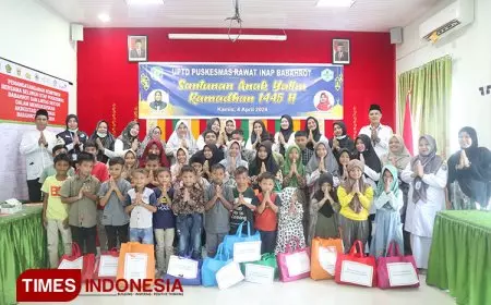 Jelang Idul Fitri, UPTP Puskesmas Babahrot Abdya Santuni Puluhan Anak Yatim