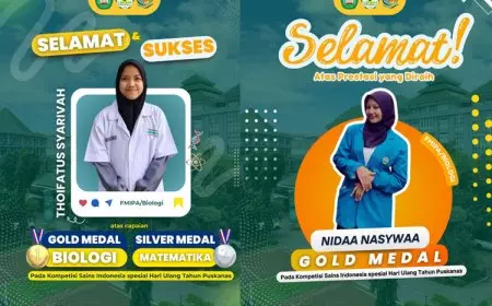 Empat Mahasiswa FMIPA Unisma Malang Borong Juara di Ajang Kompetisi Sains Indonesia