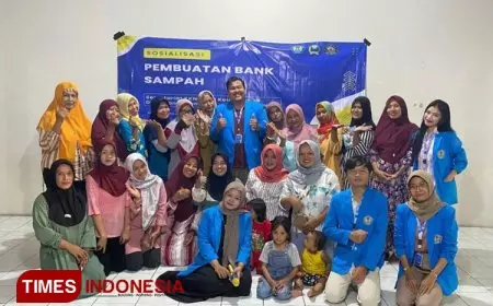 Kelompok KKN-T PM 39 Unipma Sukses Adakan Program Bank Sampah di Banjarpanjang