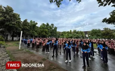 Cetak Siswa Sehat Berprestasi, SMAN 1 Pacitan Getol Gaungkan Senam Anak Indonesia Hebat