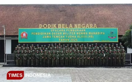 Anggota Resimen Mahasiswa 836/Macan Putih Unisma Malang Ikuti Kegiatan DIKLATSAR