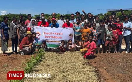 Anak&#45;anak Desa Patawang Sumba Timur Ikut Belajar Menanam di Agrowisata Patawang